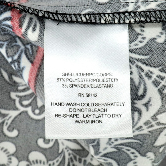 London Times Dress Womens 10 Black White Stretch Knit Back Zip Sleeveless Career - Picture 13 of 13